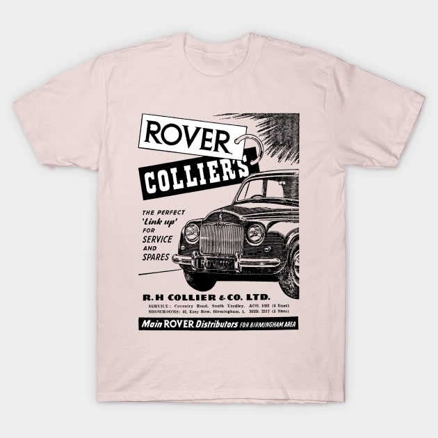 ROVER P4 - dealer ad T-Shirt by Throwback Motors